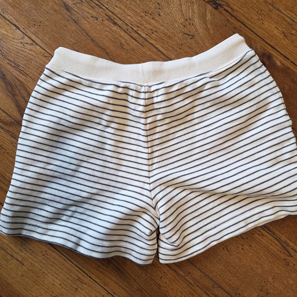 Velvet by Graham & Spencer Women's Knit Shorts - Cream and Black Stripes - Picture 4 of 5